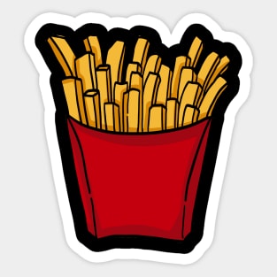 French Fries Fast Junk Food Lovers T-Shirts and Gifts Sticker